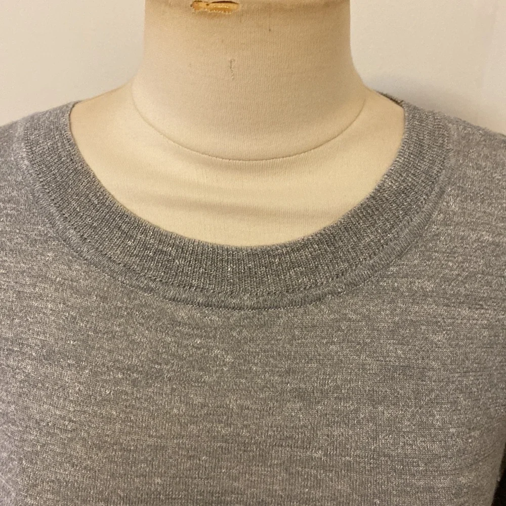 J. Crew Gray Wool Crew Neck Sweater, XSmall - Picture 2 of 8